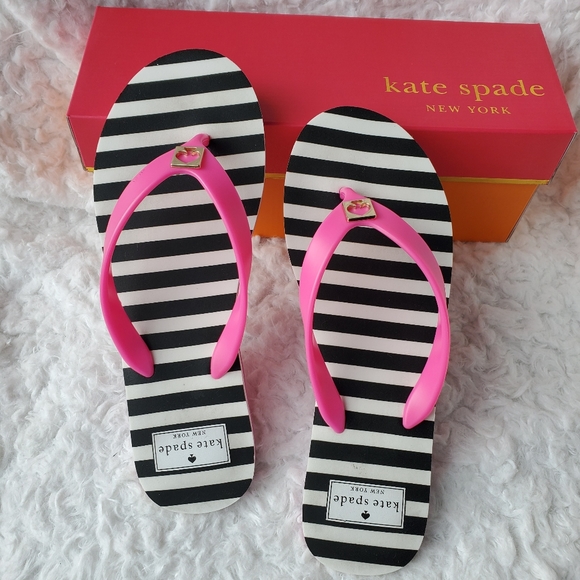 Kate Spade Gulabi stripe flip flops, - Picture 7 of 7